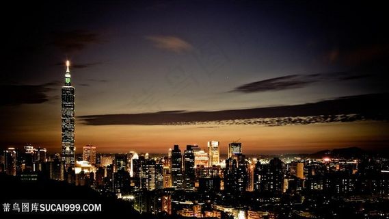 高楼大厦城市夜景壁纸