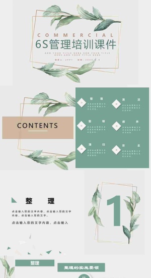 6S管理培训的网络课程PPT模板预览图