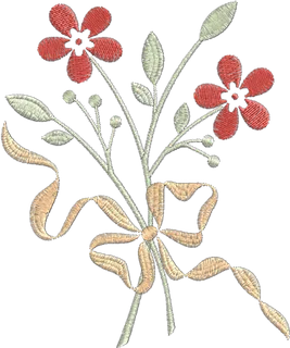 刺绣花朵素材春季谷雨素材