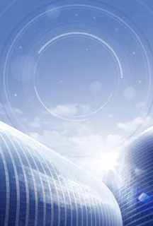 蓝色绚丽科技建筑海报