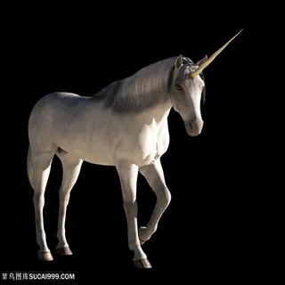 天马独角兽特写高清图片