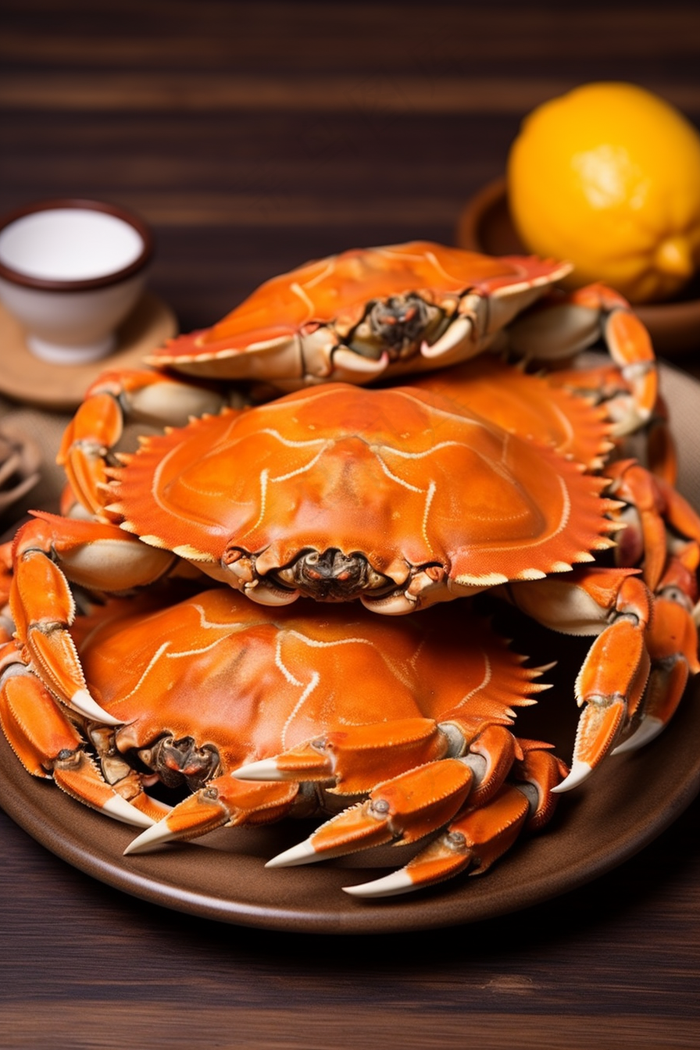 螃蟹秋季美食摄影图 (2688x4032)