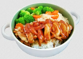 鸡腿饭免扣素材