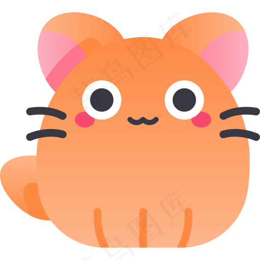 卡通猫咪元素图标免扣