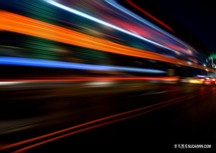 城市夜景运动速度效果