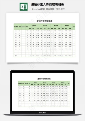 进销存出入库管理明细表