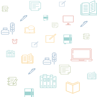 卡通 手绘 简笔画 工具 学习 背景 书本