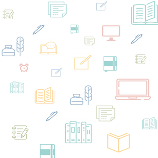 卡通 手绘 简笔画 工具 学习 背景 书本