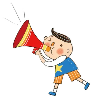 吹喇叭 卡通 人物