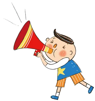 吹喇叭 卡通 人物