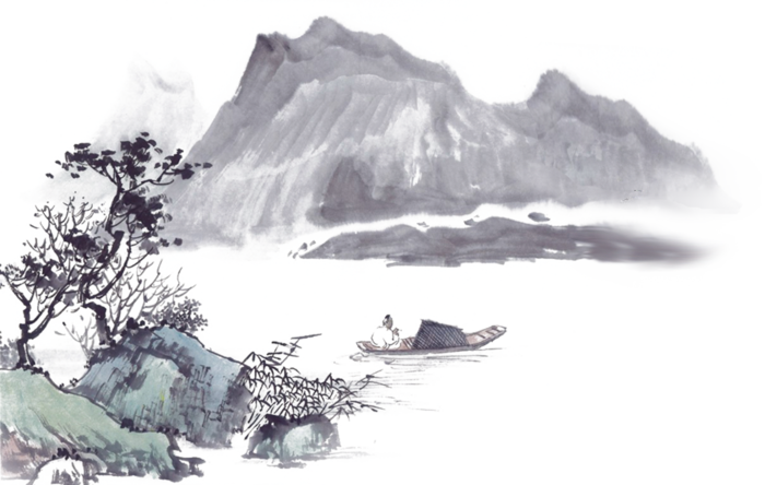 山水画素材中国风水墨画素材元素中国画