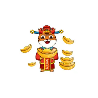 可爱虎年形象卡通新春