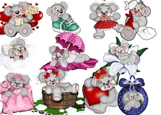 卡通可爱小熊素材