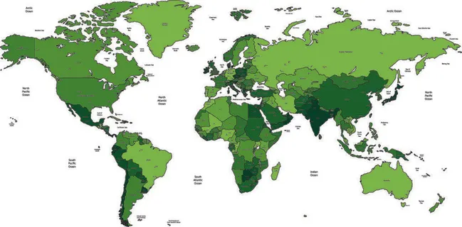 新版世界地图矢量世界地图电子版CDR高清印刷AI素材模板 新版世界地图矢量世界地图电子版CDR高清印刷AI素材模板