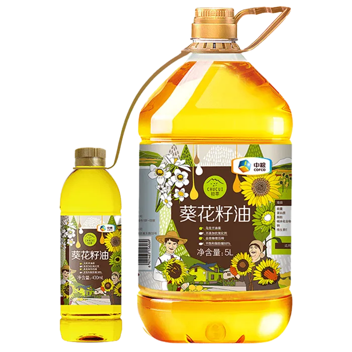 中粮初萃菜籽油5升 (2)超市商品白底图免抠实物摄影png格式图片透明底