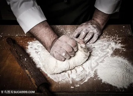 揉面和面的人物高清图片