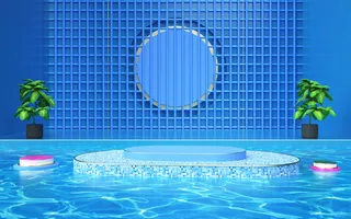 电商夏日泳池促销场景