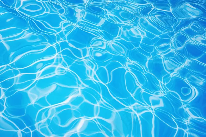 游泳池水阳光下蓝色波纹摄影图(4032x2688)