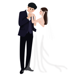 婚纱卡通人物婚礼白纱结婚婚纱摄影手绘