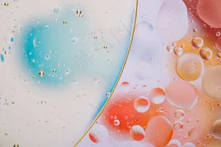 水珠气泡多彩背景图片