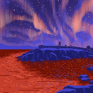 绿色极光壁纸图片