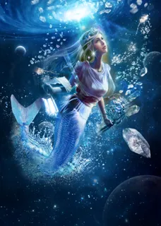 美丽海底美人鱼装饰背景墙 美丽海底美人鱼装饰背景墙