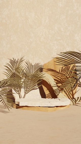 小清新电商c4d场景展台合层背景