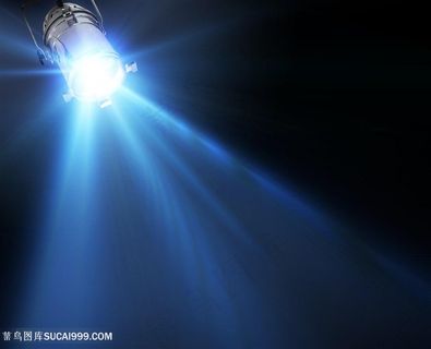 蓝色灯光射灯高清图片