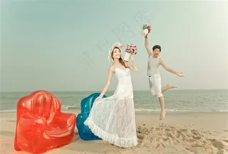 情侣沙滩唯美艺术照写真