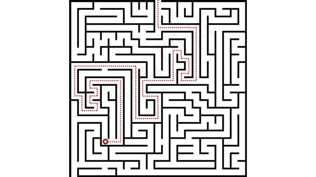 迷宫, 谜, 追踪, 小路, 解决方案, 出口, 方向