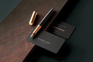 高端暗黑文具类文创VI样机模板