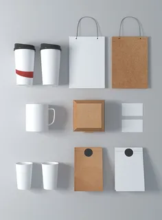 咖啡样机贴图包装logo样机