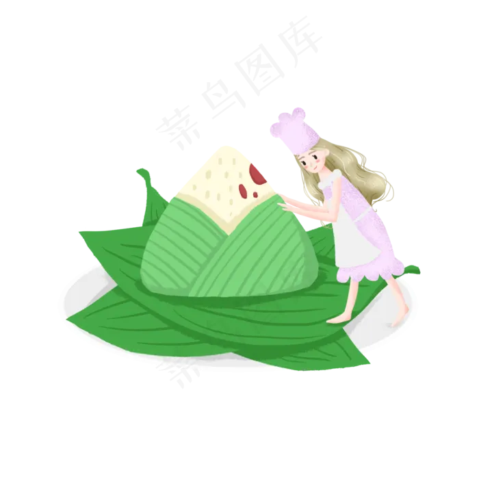 端午节粽子女孩 