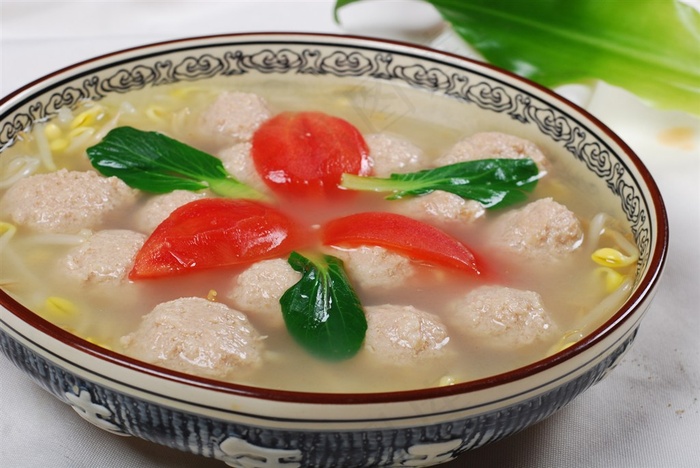 爽口大丸子美食素材