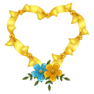 金色情人节爱心