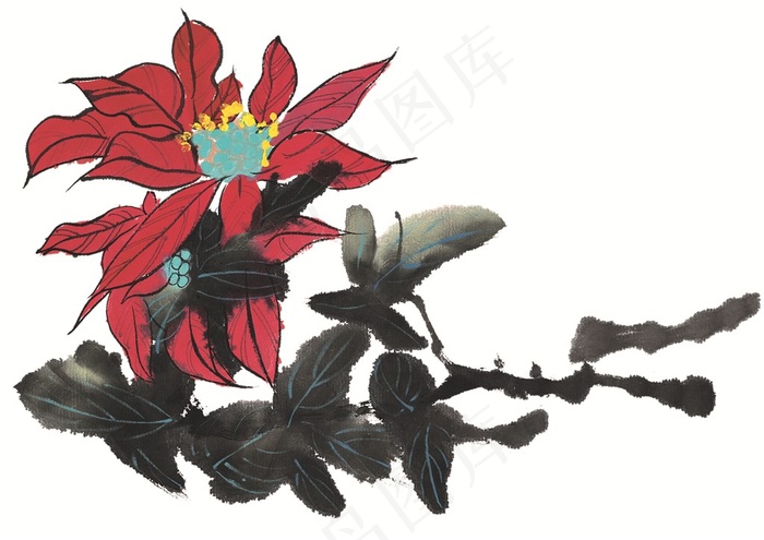 写意花卉工笔jpg素材