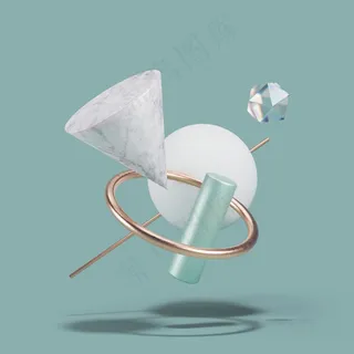 作品集封面装饰3D抽象素材