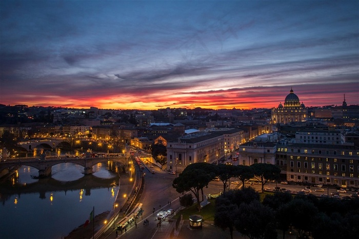 唯美欧式建筑风景画
