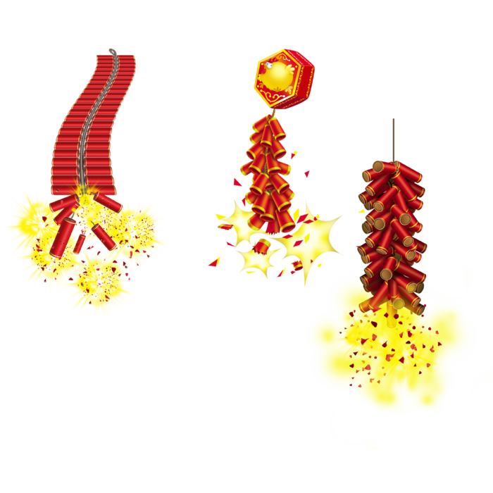 红色烟花爆竹免扣素材