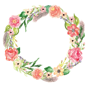 唯美森系手绘水彩花朵 免抠