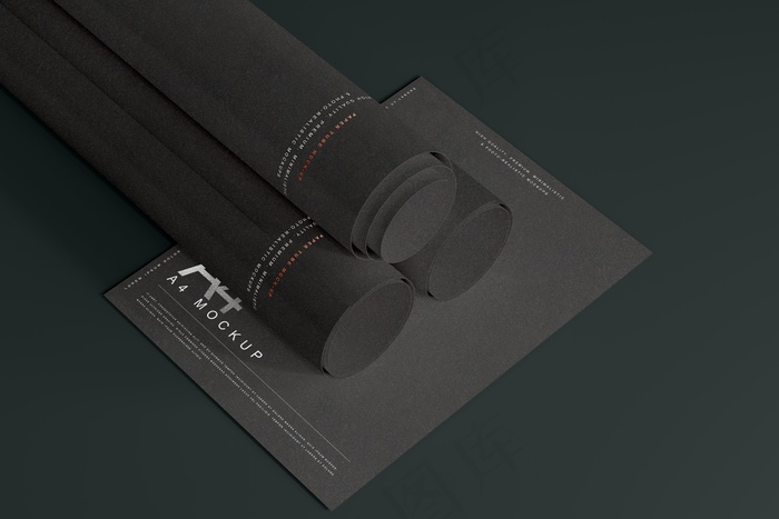 高端暗黑文具类文创VI样机模板