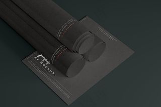 高端暗黑文具类文创VI样机模板