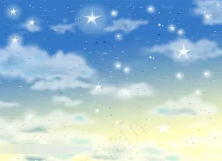 云朵星星卡通素材