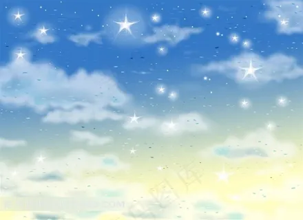云朵星星卡通素材 云朵星星卡通素材