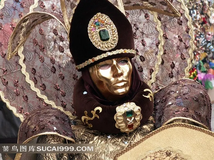欧式古怪装扮面具高清素材