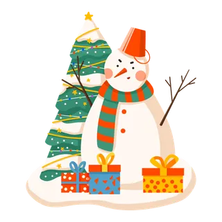 圣诞节平安夜冬季双旦设计圣诞装饰海报元素