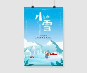传统节气小雪海报