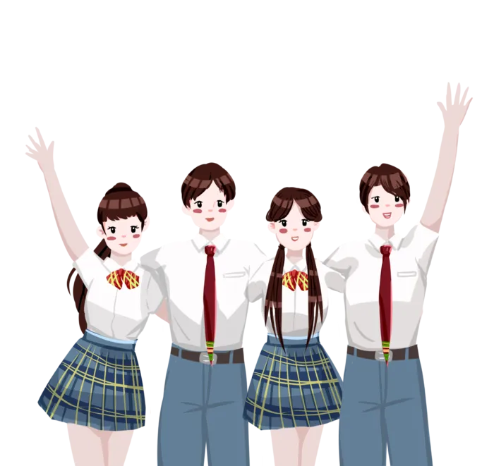 开学季 中小学生 开学  校服 上课 学生 学习 合影 青春