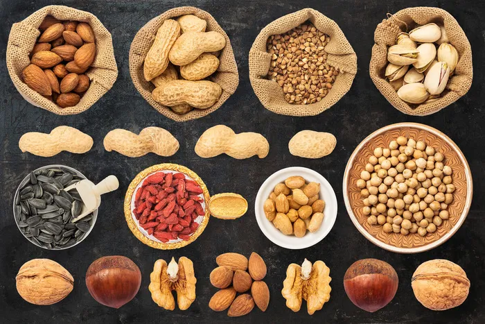 健康食物五谷杂粮坚果零食核桃花生开心果糙米psd模版下载