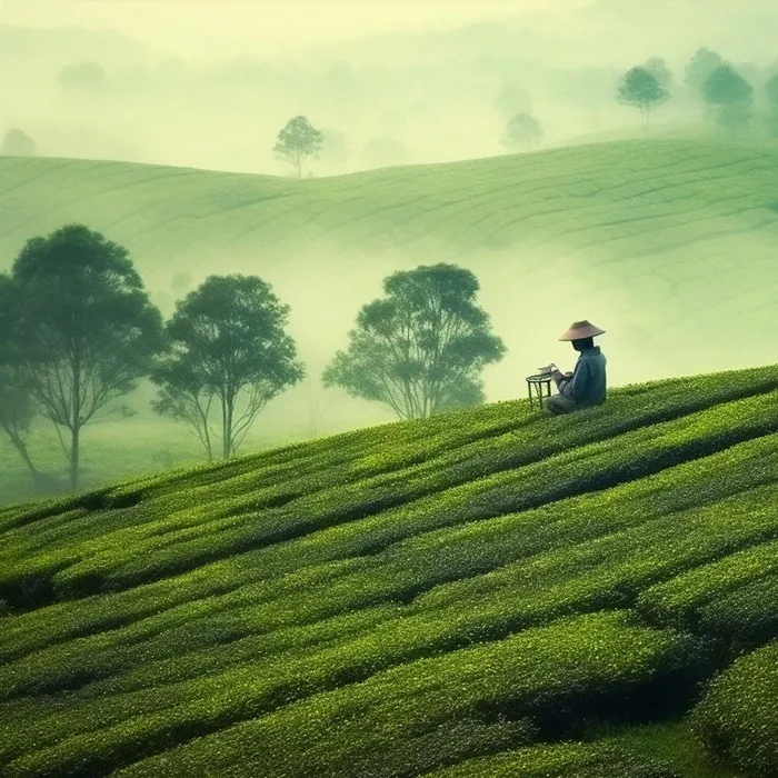 茶园风光风景背景